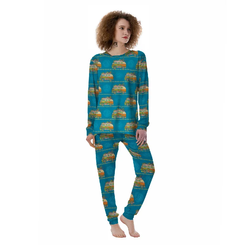 Van Hippie Vintage Print Pattern Women's Pajamas