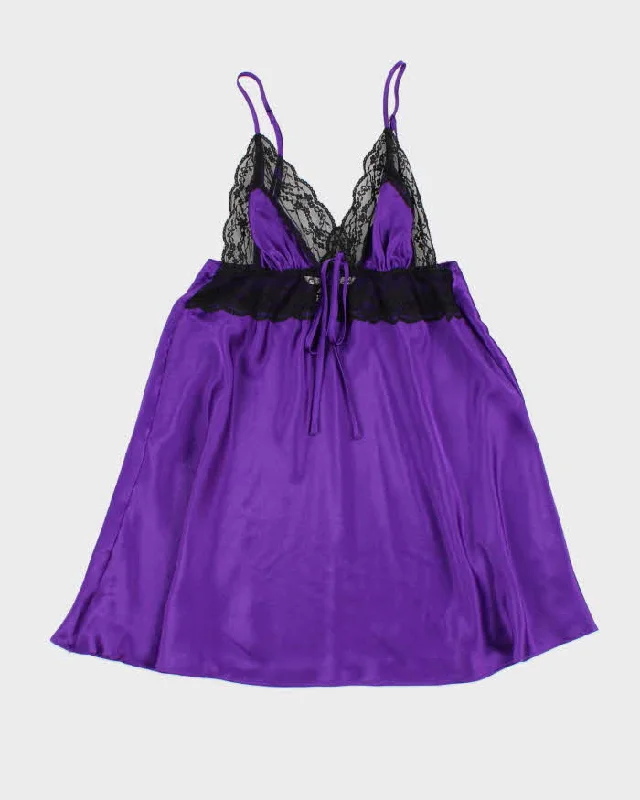 Y2k 00s Victoria's Secret Purple Lingerie Cami - M