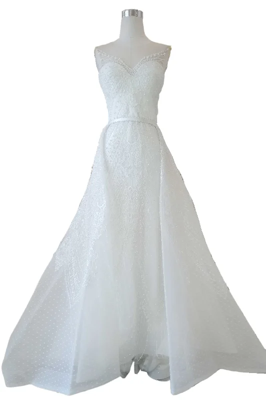 Rent : Agvsta By Bethania - Off White Mermaid Wedding Gown with Skirt