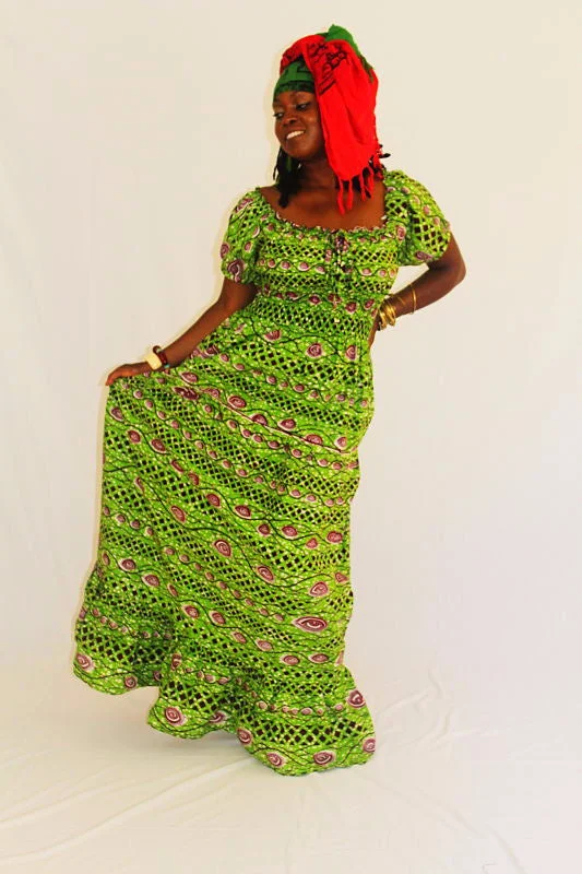 African Print Maxi Sun Dress - Prying Eyes