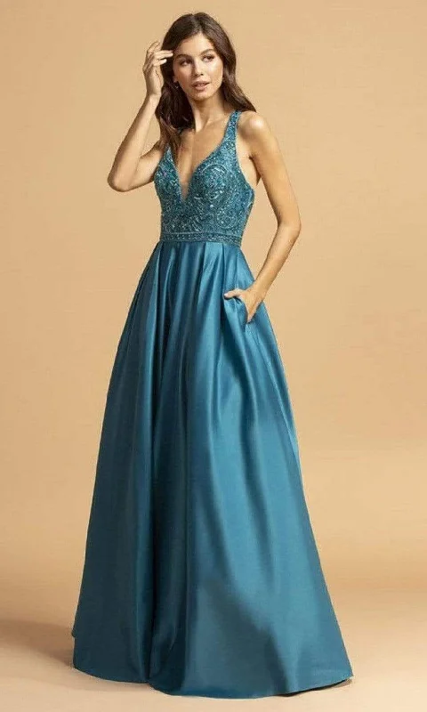 Aspeed Design - L2174 Sleeveless A-Line Evening Dress