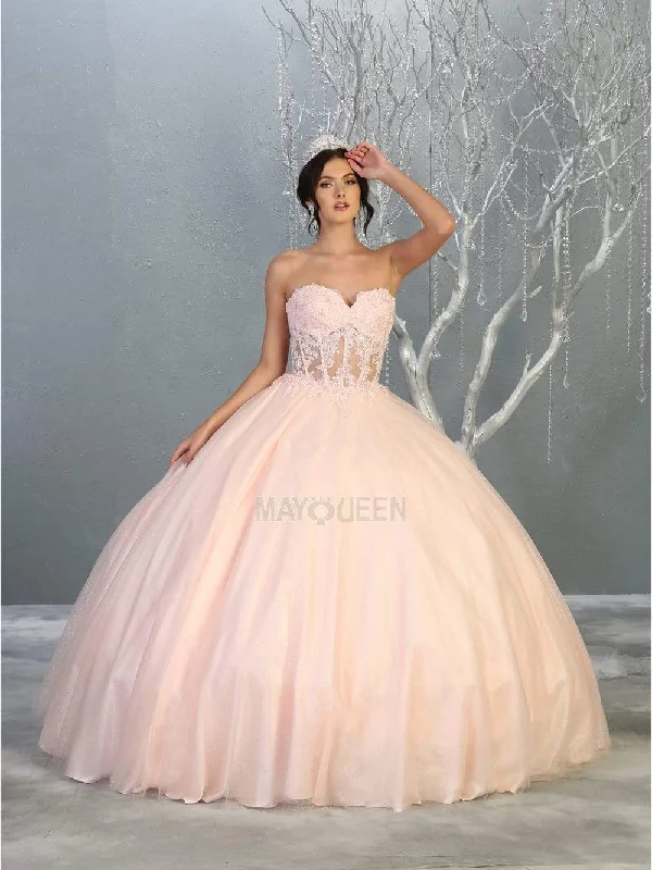 May Queen - LK141 Strapless Sweetheart Corset Bodice Ballgown