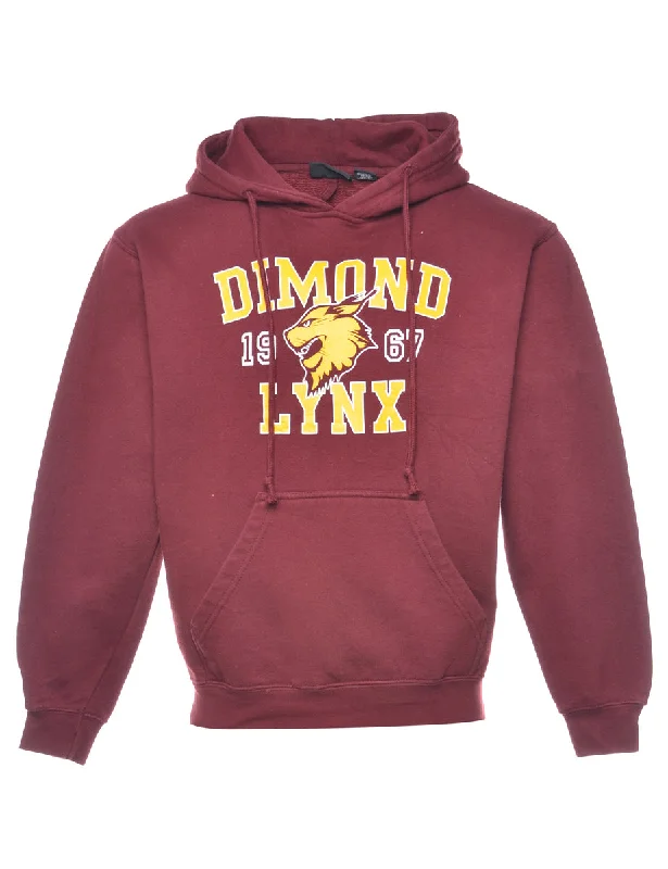 Burgundy Animal Hoodie - XS