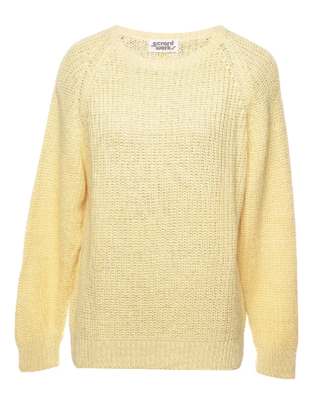 Cable Knit Jumper - L