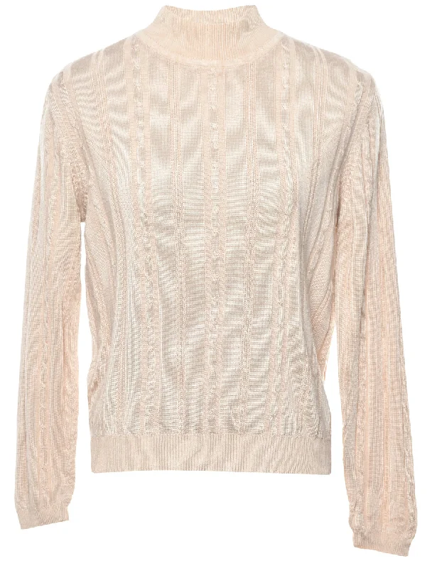 Cable Knit Jumper - M