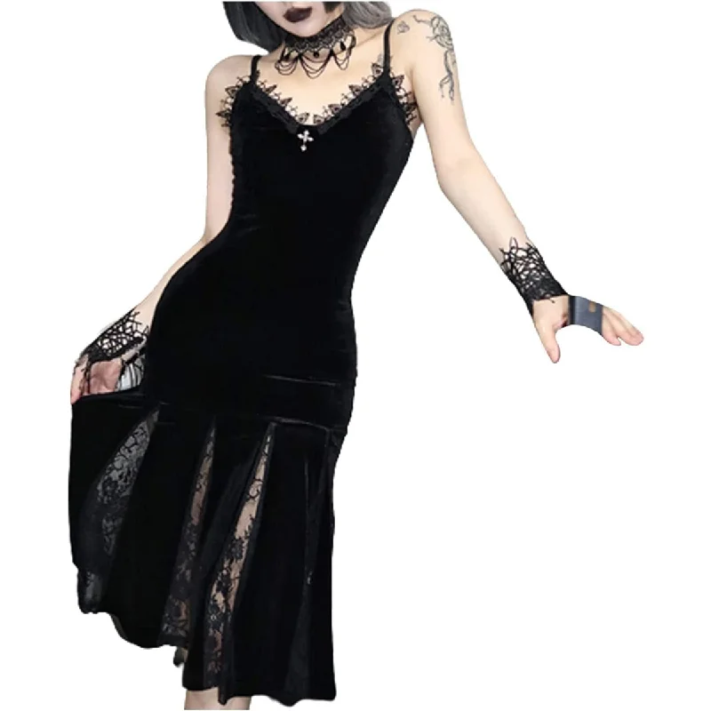 Romantic Black Vintage Gothic Dress