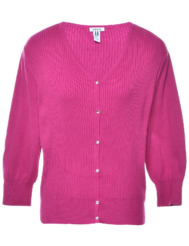 Izod Pink Cardigan - M