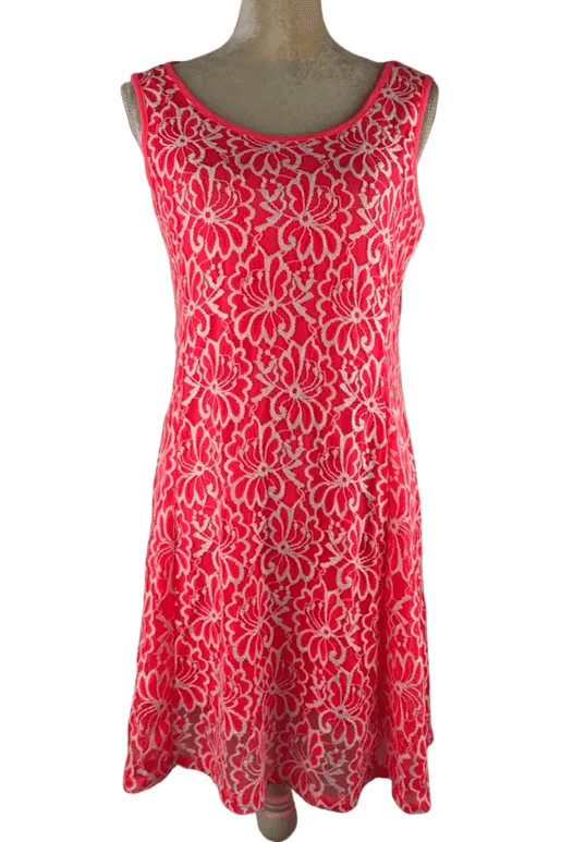 Lucy Diamonds women's pink/white dress size 1X