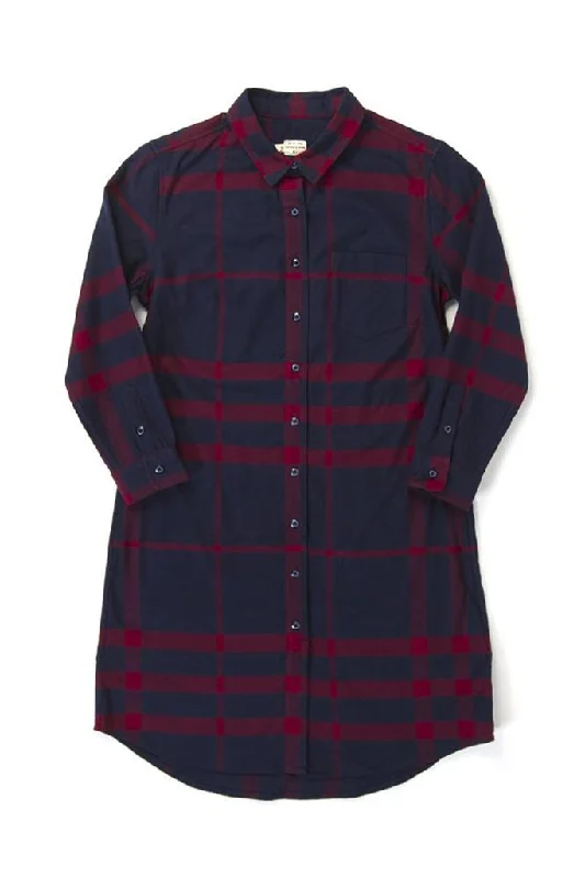 Margot Navy-Red Plaid