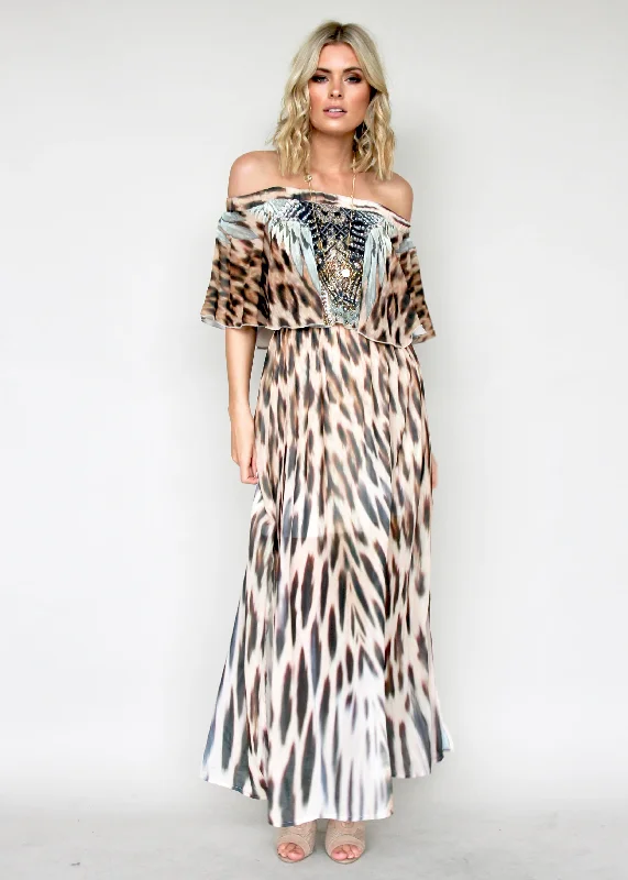 Night Sky Off Shoulder Dress - Africa