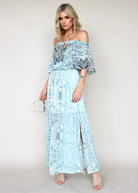 Night Sky Off Shoulder Dress - Oasis