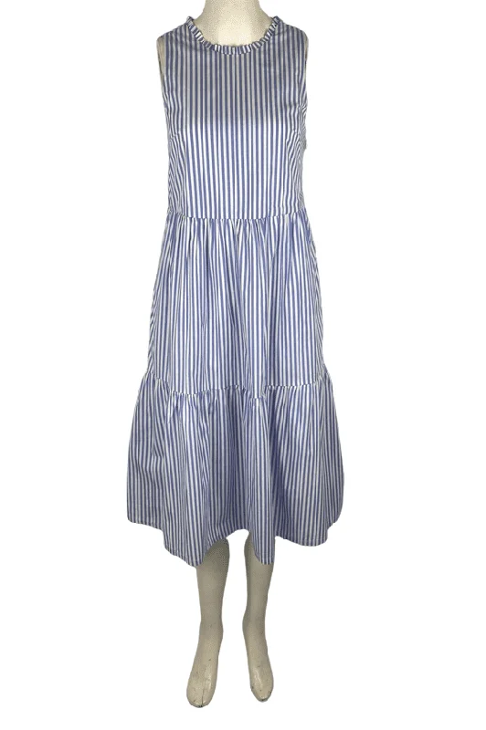 J. Crew women's blue/white sleeveless dress size 0