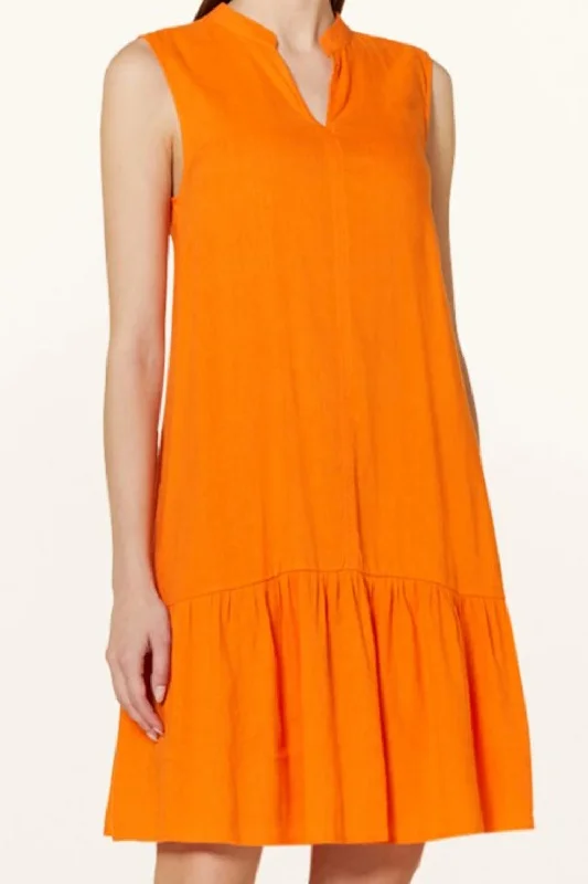 Pastoral Orange Dress