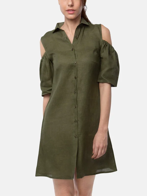 Pine Sleeve Dress Olive