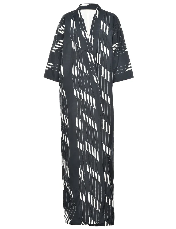 Striped Full Length Kimono - XL