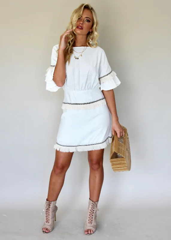 Up Till Dawn Dress - White