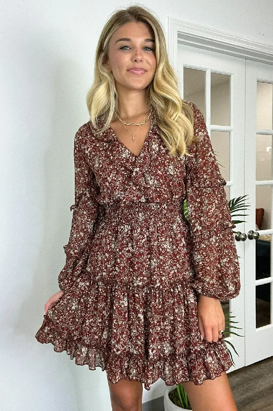 Abloom with Love Ruffled Smocked Floral Dress - FINAL SALE