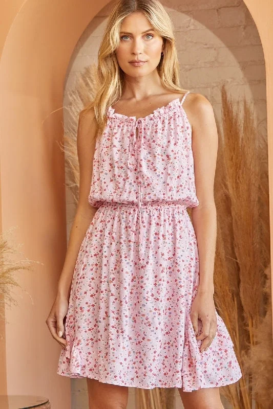 Andree by Unit Ditsy Floral Dress - Blush