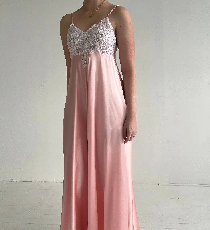 1960's Pink Slip with White Lace