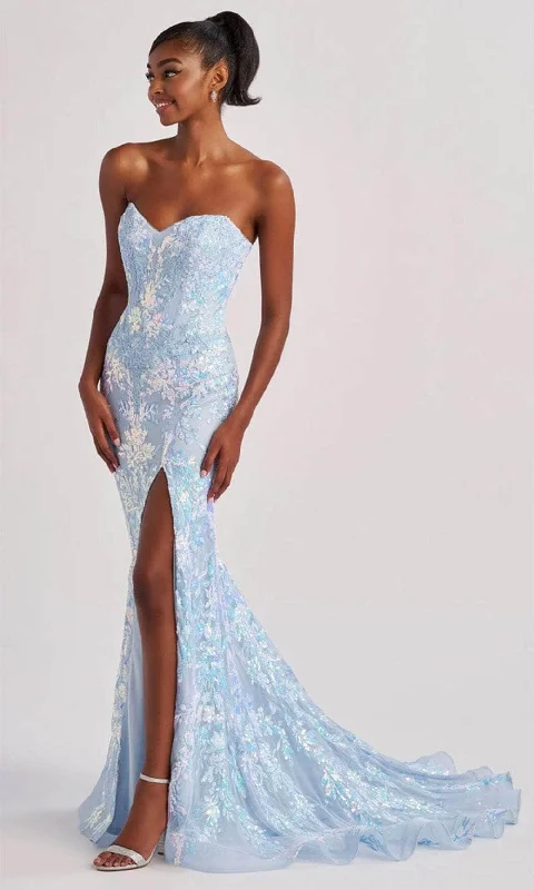 Colette By Daphne CL8440 - Strapless Sequin Prom Gown