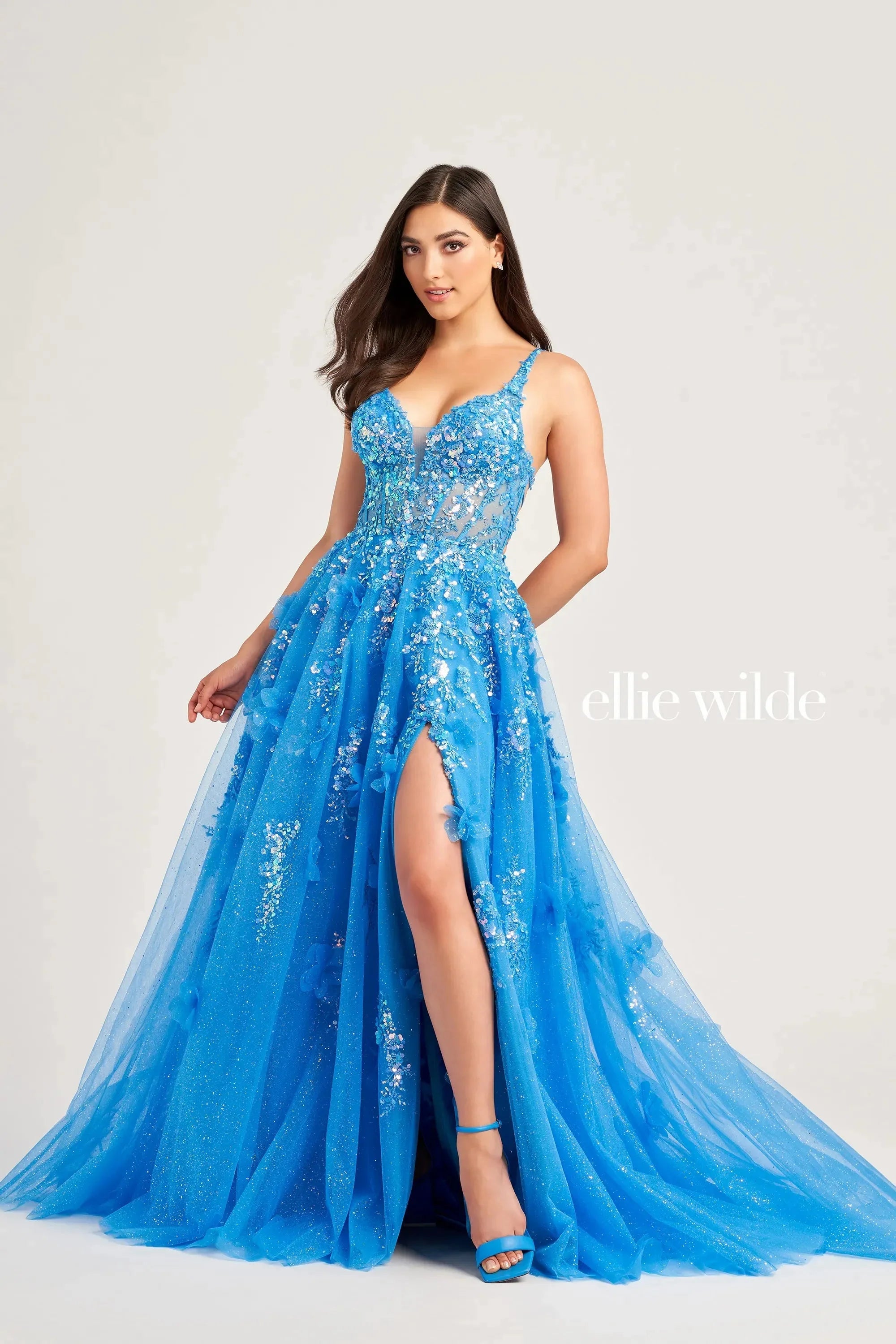 Ellie Wilde EW35047 - A-Line Sequin Evening Dress