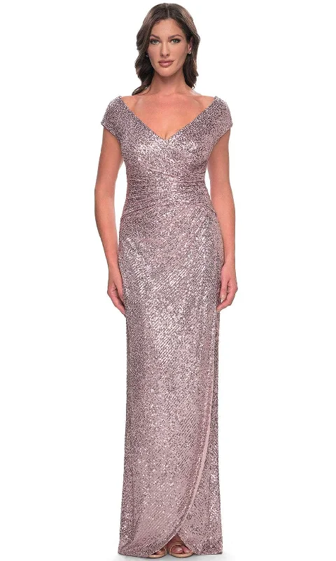 La Femme 30865 - Sequin Sheath Evening Dress