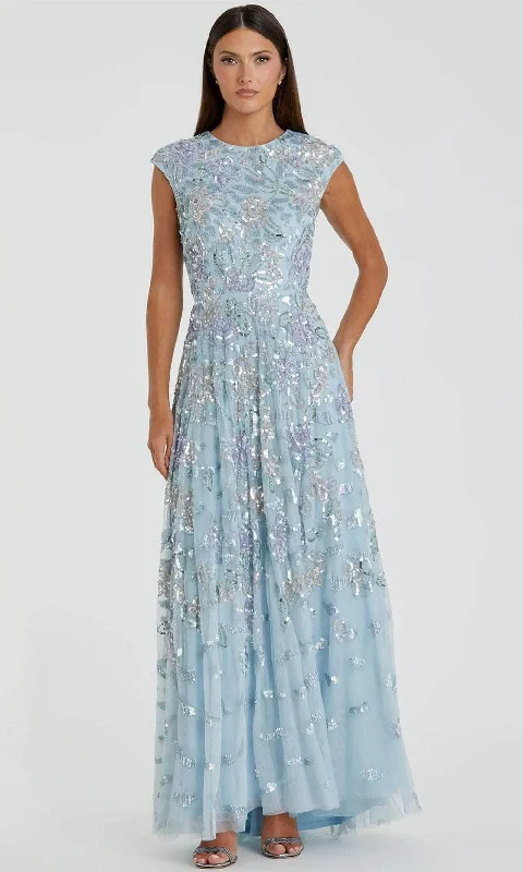 Mac Duggal 5647 - Sequined Jewel Neck Evening Gown