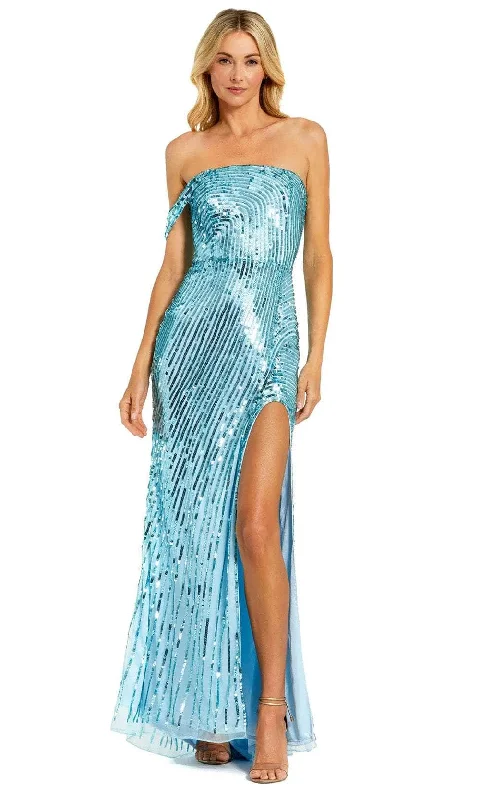 Mac Duggal 6072 - Sequined Gown with Slit