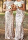 Other ChChic Rose Gold Sequin V-Back Bridesmaid Dress