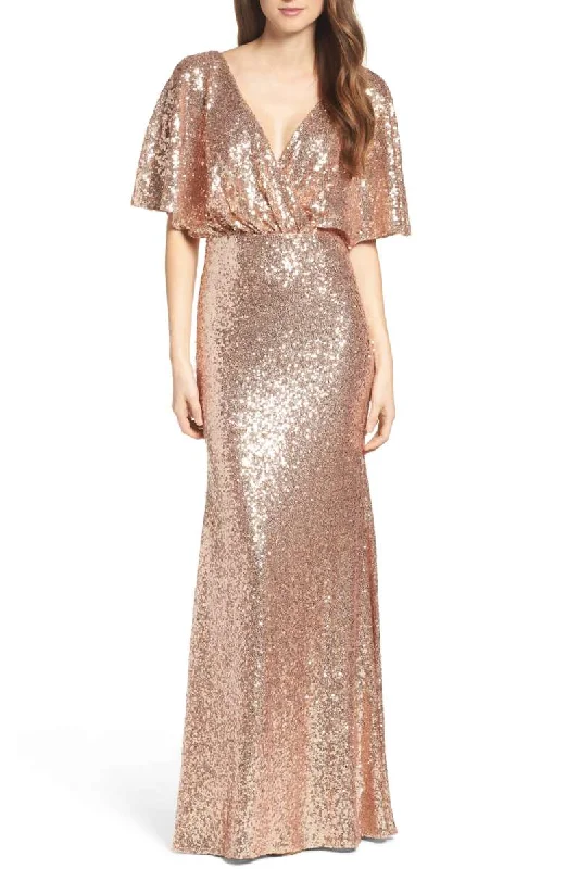 Watters Elson Sequin Blouson Gown