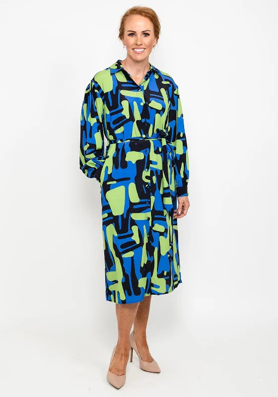 This Girl’s Curiosity Midi Shirt Dress, Green Multi