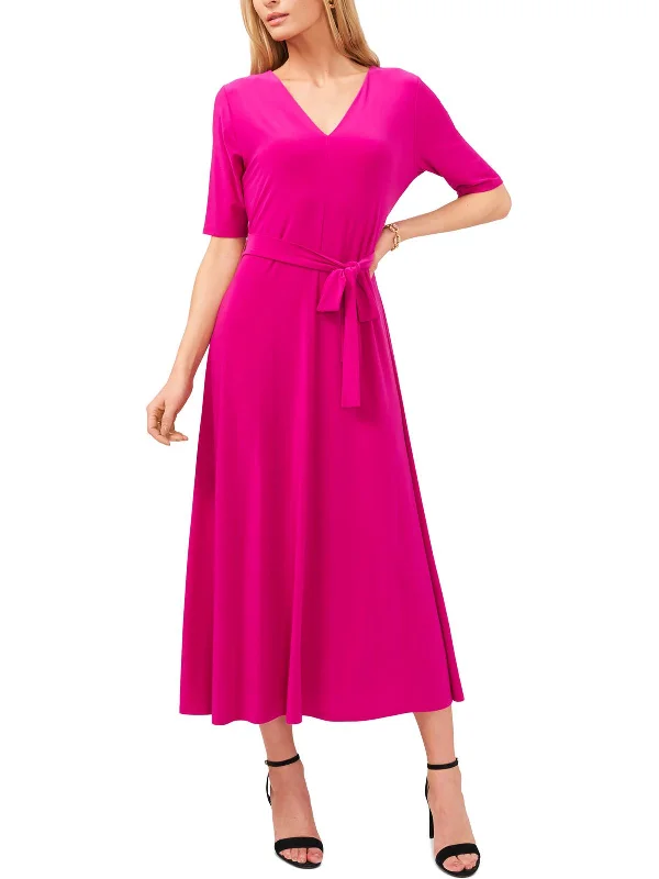 Womens V-Neck Midi Maxi Dress