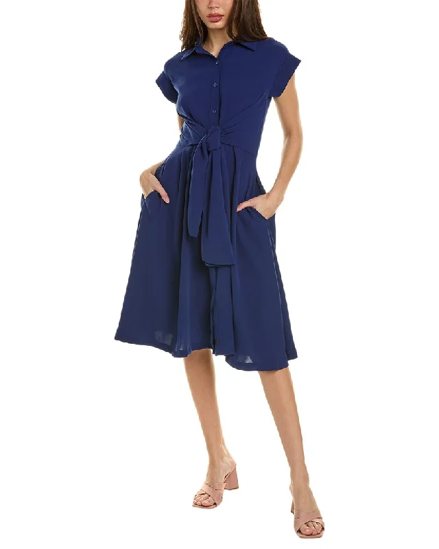 Gracia Tie Waist Shirtdress