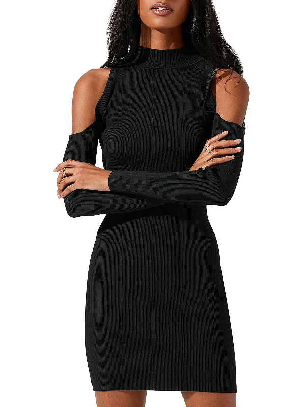 Kade Womens Knit Cold Shoulder Bodycon Dress