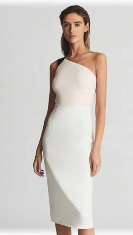 RIANA COLORBLOCK BODYCON WHITE/NUDE