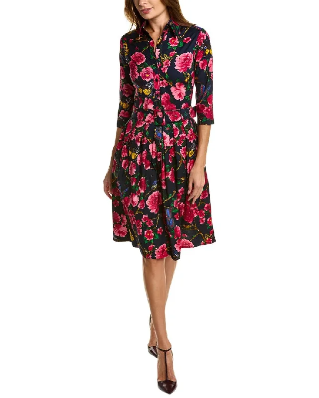 Samantha Sung Audrey 1 3/4-Sleeve Shirtdress