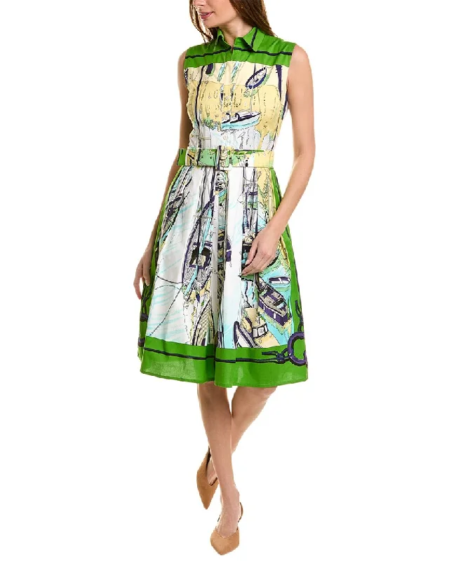 Samantha Sung Audrey 1 3/4-Sleeve Shirtdress