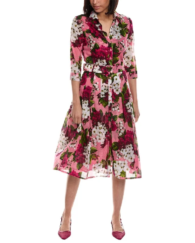 Samantha Sung Audrey 3 Silk Shirtdress